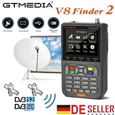 GTMEDIA V8 Finder2 HD Satelliten DVB-S2/S2X Signalfinder 3,5 LCD Sat Messgerät
