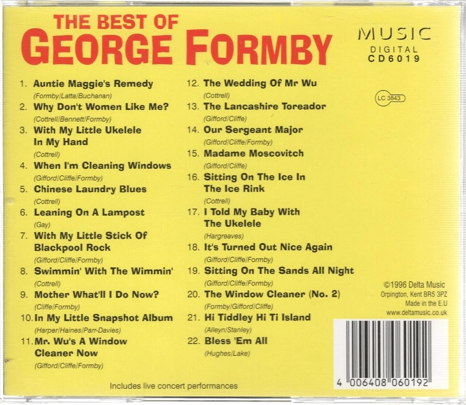 George Formby Best Of George Formby CD UK Musik Digital 2009 CD6019 - Bild 2 von 2