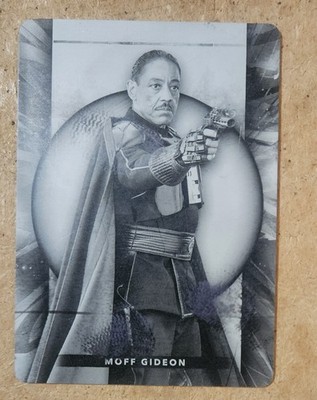 2023 Topps Star Wars Masterworks, Printing Plate, Moff Gideon #5, Black Plate