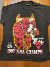 Chicago Bulls Vintage 90s 1997 5 Time NBA Champs T-Shirt - Single Stitch -