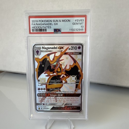 2019 Pokemon Hidden Fates Shiny Vault Naganadel GX SV63/SV94 PSA 10