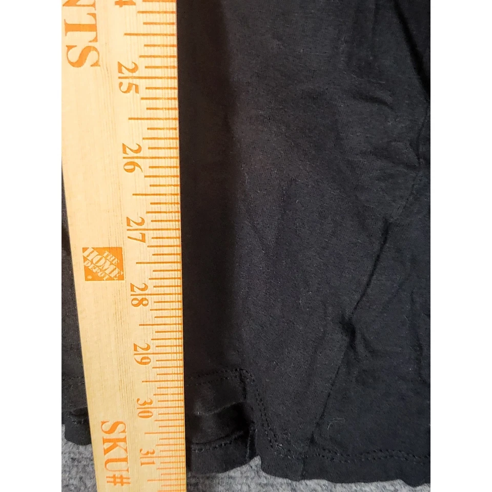 Just My Size Women 5X/5XG 30W/32W Black Long Sleeve Graphic V-Neck TShirt Casual - Image 4 of 4