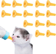 15Pcs Pet Nipples, Silicone Nipple Feeding Bottle Nipple Cat Dog Nipple Safety S
