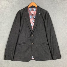 Ted Baker Beektt Blazer Men's 6/2XL Gray Tall Fit Two Button Stretch Sport Coat