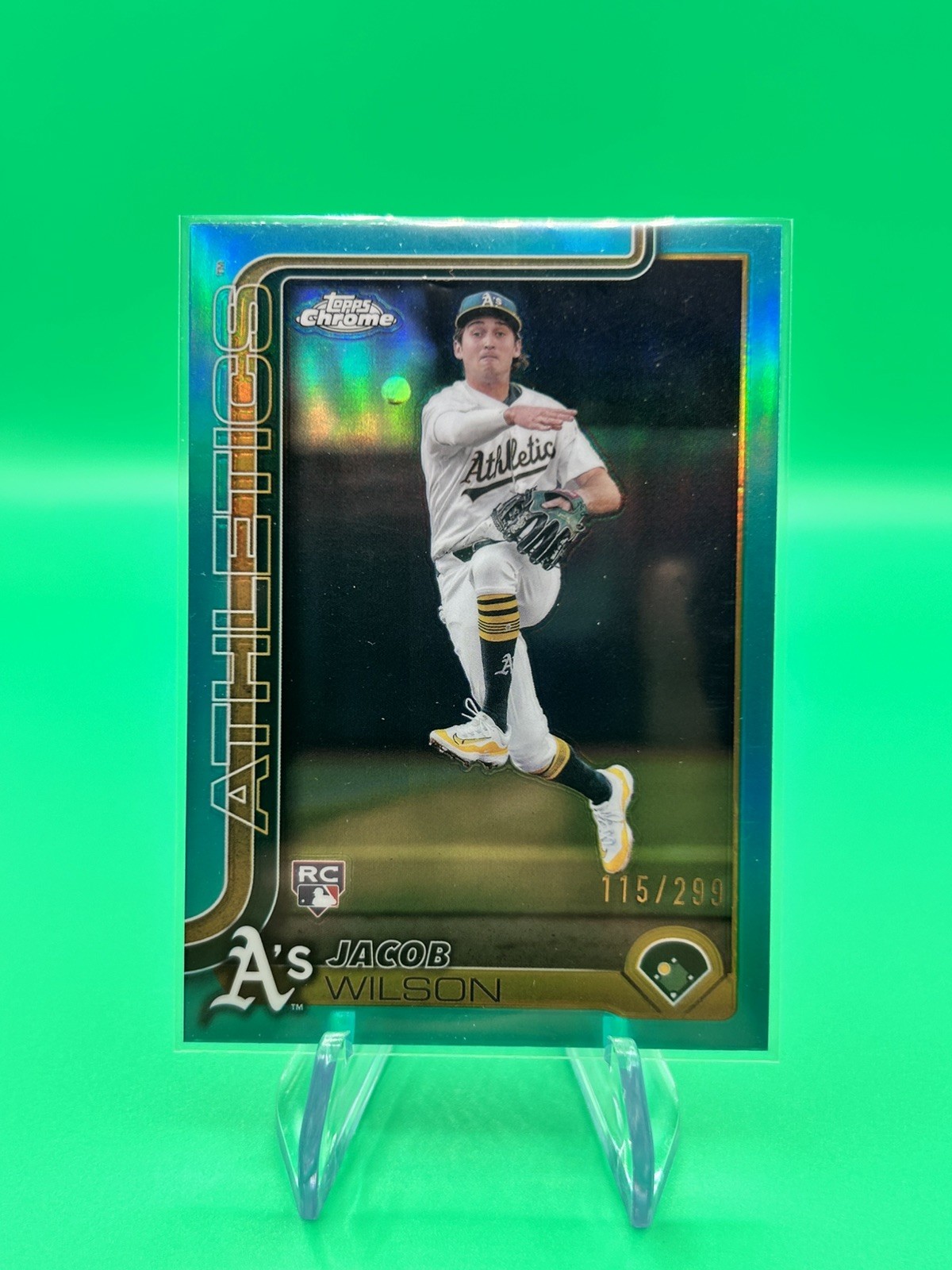 2025 Topps Chrome - Jacob Wilson #96 Teal Refractor /299 (RC)