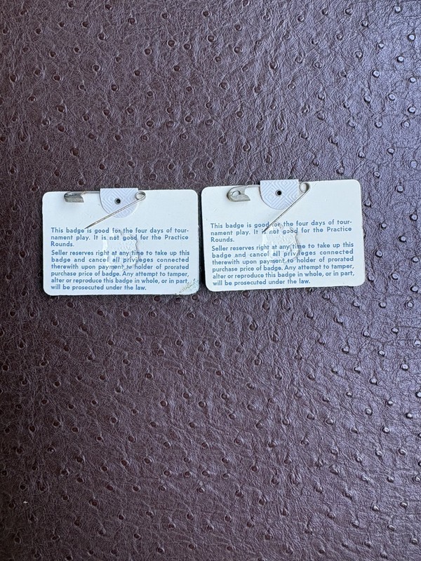 1979 Masters Golf Tournament Ticket Placard