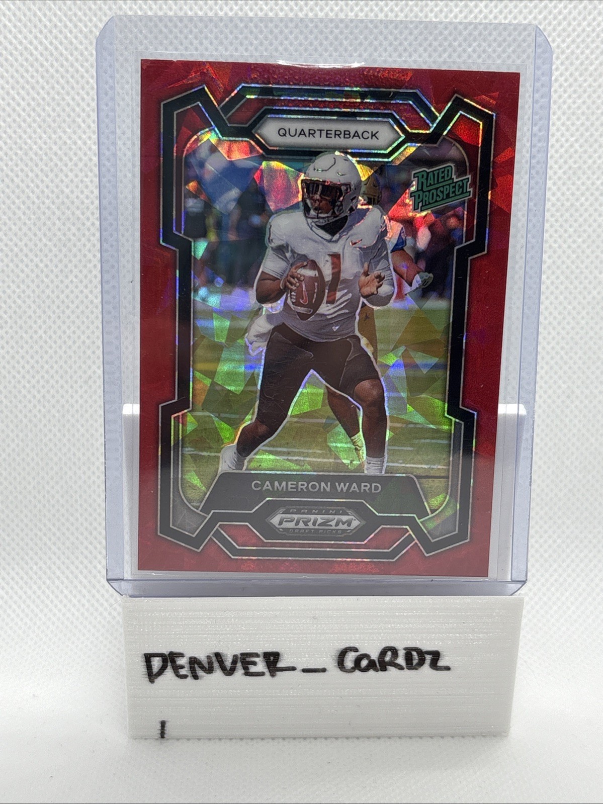 2024 Prizm Draft Picks - Rated Prospect Cameron Ward #199 Red Ice Prizm (RC)