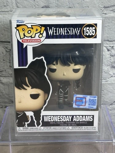 2024 Funko Pop! Vinyl: Television Wednesday Addams #1585 Cat Ears NYCC FLAWEDBOX