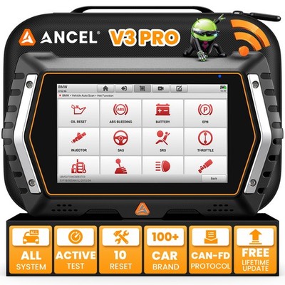 ANCEL V3 PRO All System Bidirectional OBD2 Diagnostic Scanner ABS SRS Oil Reset