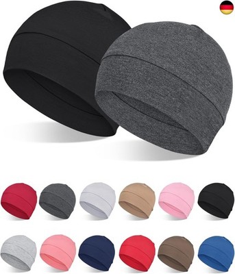 100% Bambus Viskose Mützen für Männer Frauen Helm Liner leichte Schlafmütze für