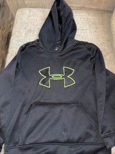 Under Armour youth kids black sweatshirt hoodie pullover size YMD