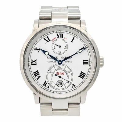 ULYSSE NARDIN 263-22 weißes Gehäusegröße 38 mm gebrauchte Herrenuhr #41014