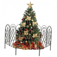 32 in H x 118 in L Decorative Metal Garden Fence, Dog Fence Outdoor for 5