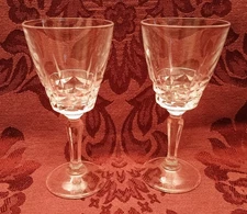 W.M. Dalton Cherbourg Crystal 4-1/2" Cordial Glasses - Set of 2 - Excellent!