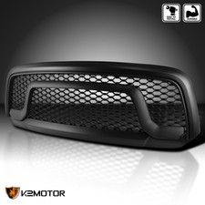 Fits 2013-2018 Dodge Ram 1500 Black Front Bumper Mesh Hood Grille Wo Letter