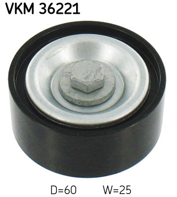 Centre right SKF-OE VKM 36221 Deflection/Guide Pulley, V-ribbed belt for DACIA,L