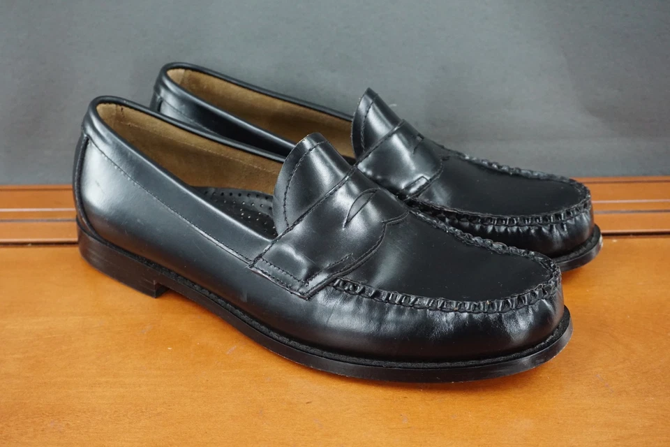 G.H. Bass Weejuns Logan Shoes Mens 11 US Black Leather Slip On Loafers Casual - Image 3 of 4