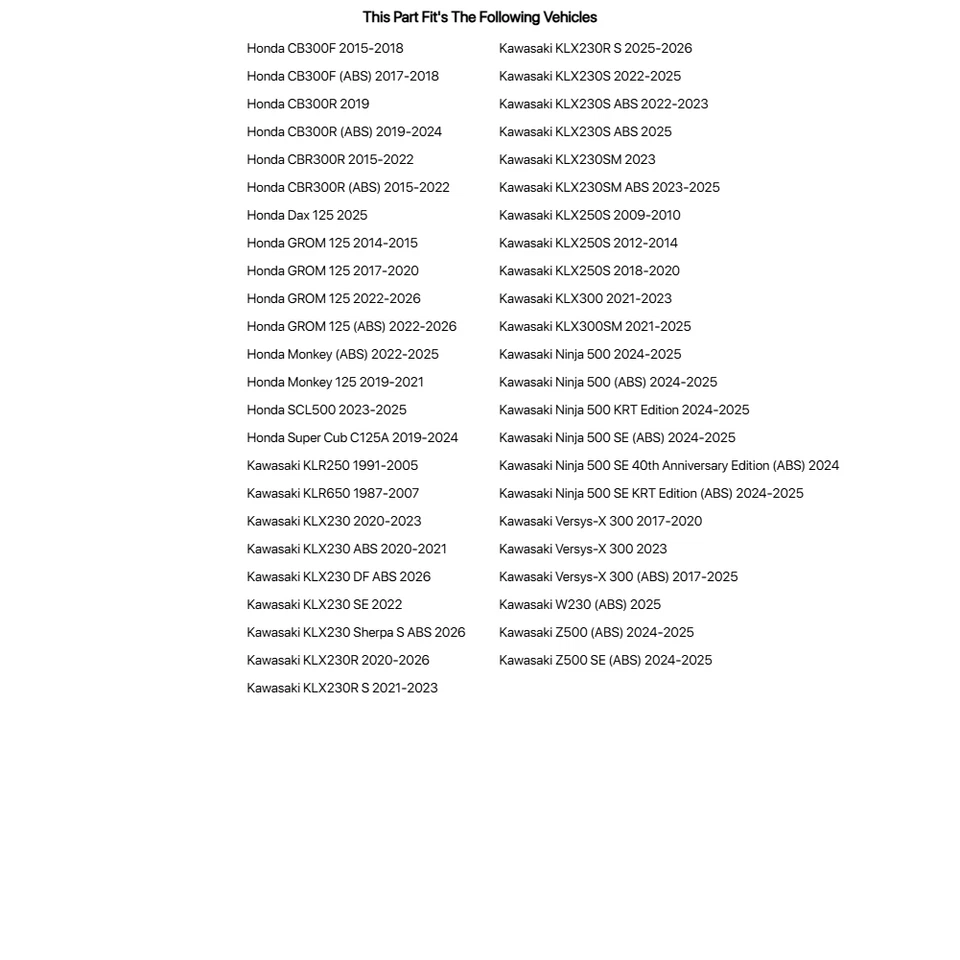 Palanca de freno Tusk negra para Kawasaki KLX230R S 2021-2023,2025-2026 Foto 2 de 2