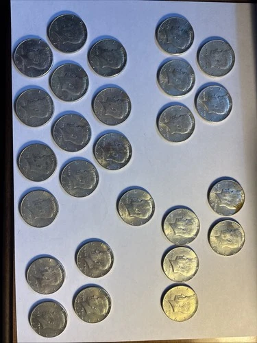 Kennedy Half Dollars 1964-1969, US 40% Silver Coins, (Lot Of 26)