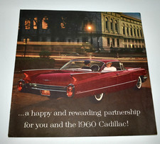 Original Vintage 1960 Cadillac Sales Brochure Large 12 Booklet Catalog 8-page