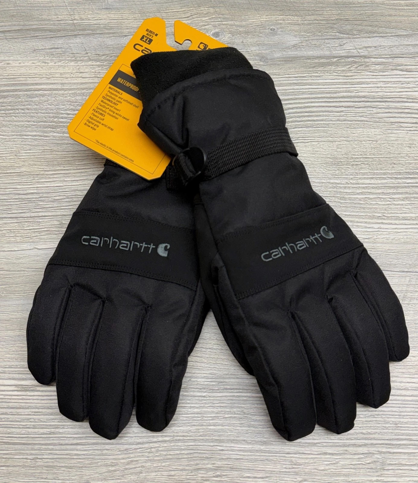 Carhartt Mens A511 Waterproof Insulated Winter Work Gloves Size XL Black
Opens in a new window or ta