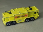 Vintage 1979 Hot Wheels Airport Rescue Fire Dept Yellow Truck - Hong Kong