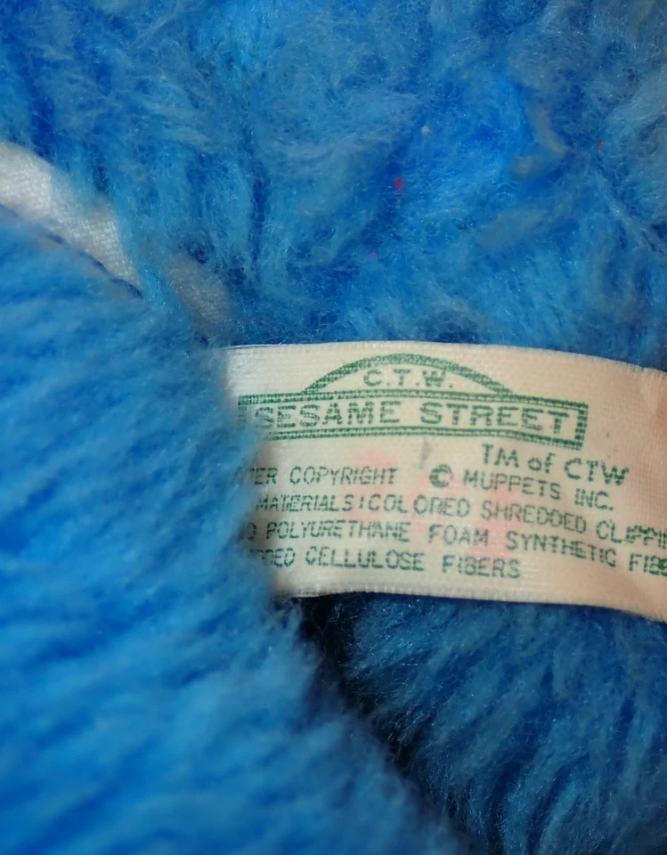 VTG Cookie Monster Chef Hat Apron 1970s Knickerbocker Sesame Street Muppet Plush - Image 4 of 4