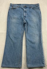 Vintage Levis 517 Orange Tab Jeans 42x30 Blue Red Batwing 80's/90's Made in USA