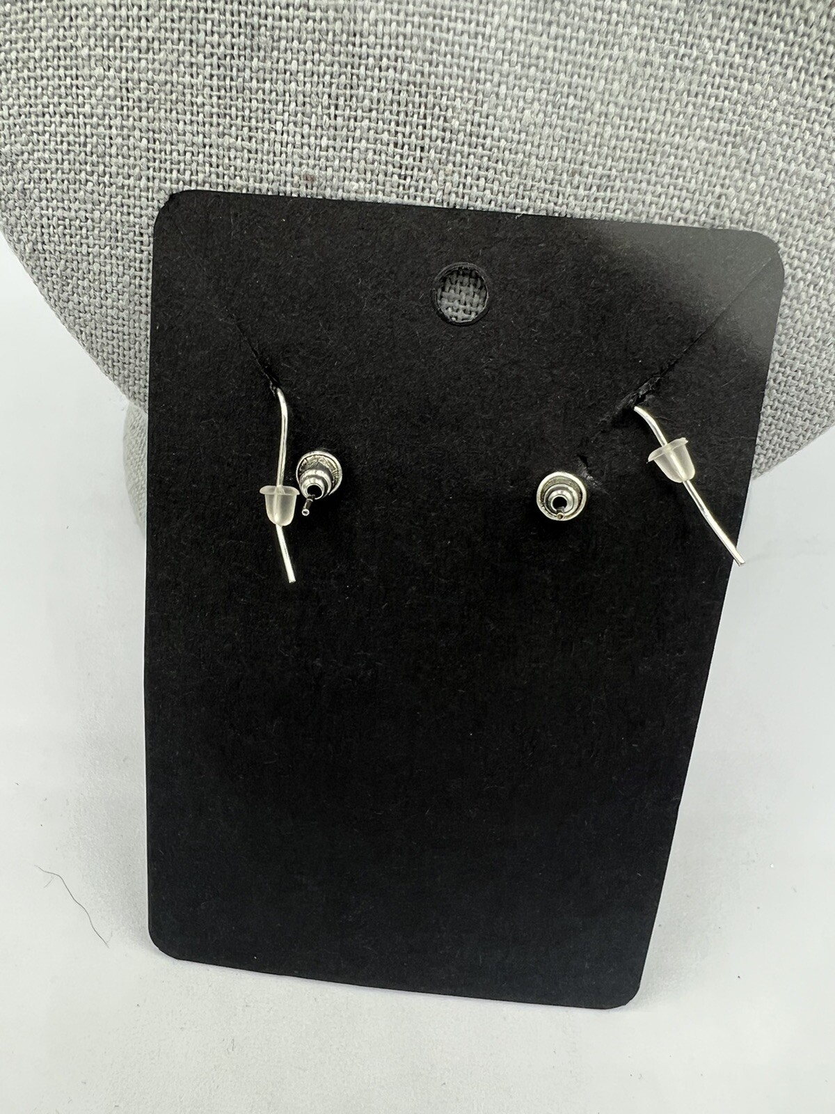 Leaf Design Silver Tone Fish Hook Dangle Earrings… - image 4