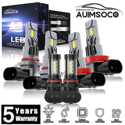 #ad For Ram 1500 2011 2018 LED Headlight Kit Bulbs Hi Lo Fog Beam Super Bright White $79.99