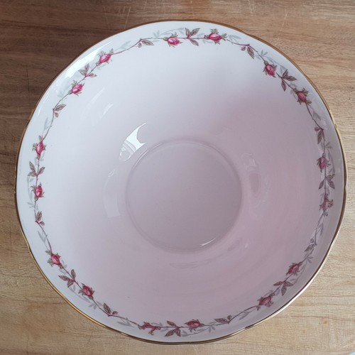 Precioso tazón de azúcar abierto toscano ""Charmaine"" hueso esmaltado rosa suave China Inglaterra - Imagen 5 de 10