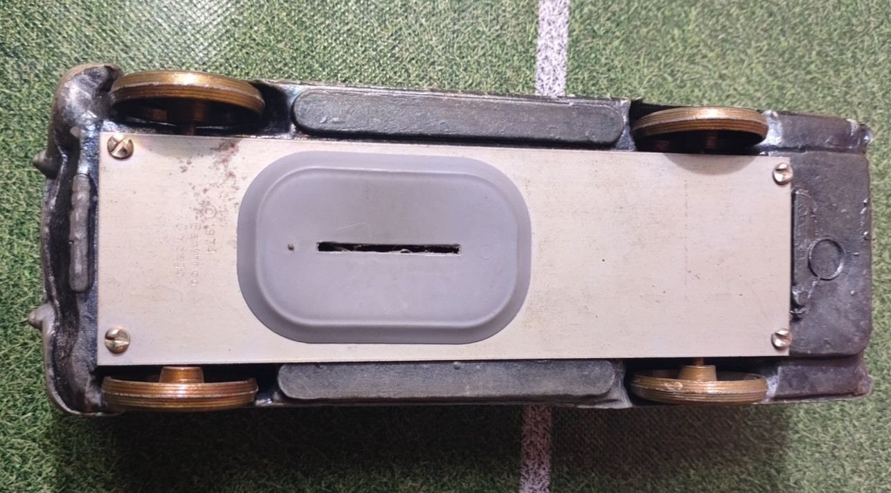 1974 BANTHRICO METAL CAR COIN PIGGY BANK ~ 1954 CADILLAC ~ PROMOTIONAL