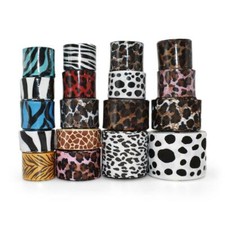 51 Yards Animal Leopard Zebra Tiger Giraffe Coordinating Grosgrain Ribbon Lot