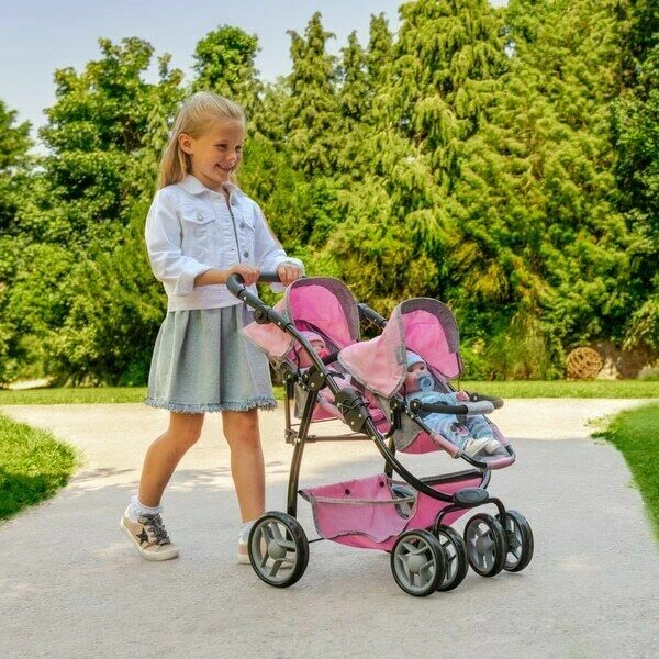 Silver Cross Dolls Twin Wave Stroller Kids PLay Toy Pram Buggy