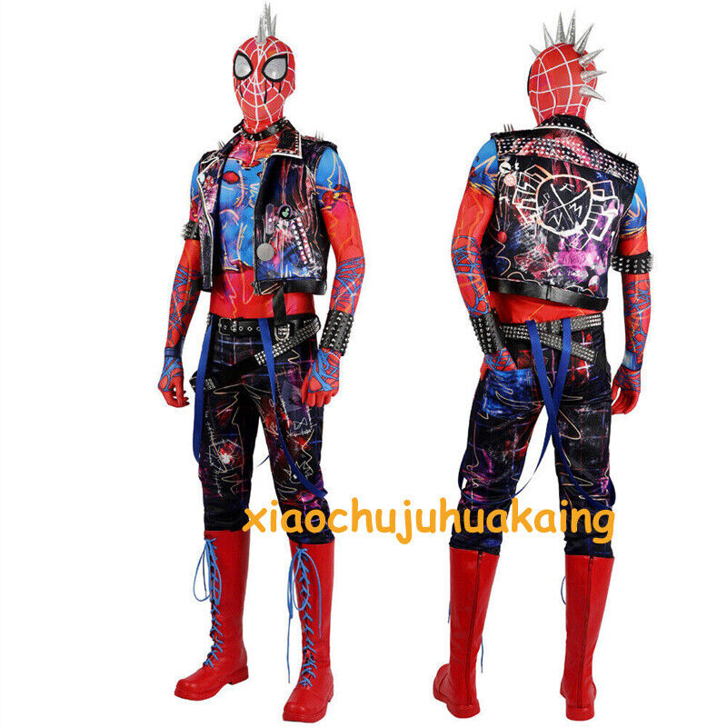 Spiderman Across The Spider-Verse Hobie Brown Cosplay Costume Punk Halloween Set