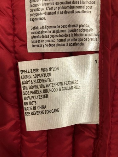 Michael Kors Jacket Puffer Hooded Packable Down Red Scarlet XXS 2XS $190 - Picture 8 of 12