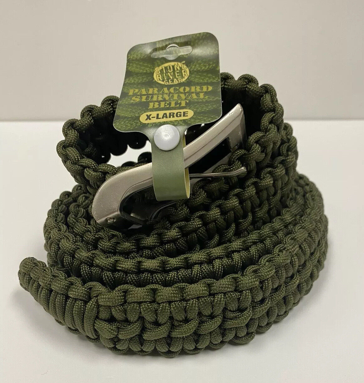 NEW Stone River Gear 500 Lb. Survival Paracord Belt Green X-Large