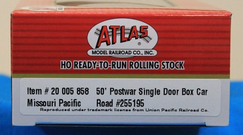 HO Scale - ATLAS 20 005 858 MISSOURI PACIFIC 50' Postwar Single Door Box Car - Imagen 3 de 5