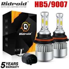 For Ford F-150 F-250 F-350 Super Duty 9007 3 Sides LED Headlight Bulbs Kit Hi/Lo