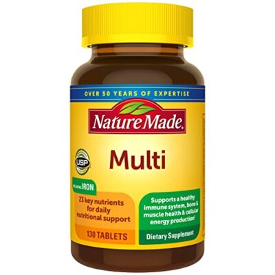 Nature Made Multivitamin With Iron 130 Count Daily Nutritional Support Tablets