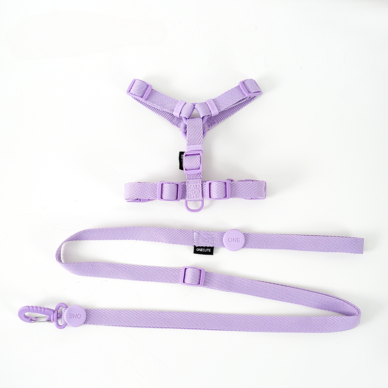 Dog Harness Collar Leash Macarone Color Pet Small Dog Accessories Cat Supplies