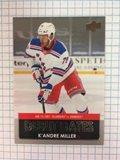 2021-22 Upper Deck hockey debut dates #DD-6 K'Andre Miller  