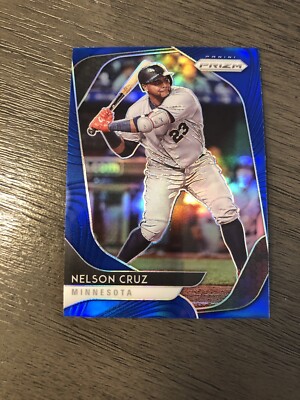 2020 Panini Prizm-Blue Wave Refractor-Nelson Cruz #103-Mint