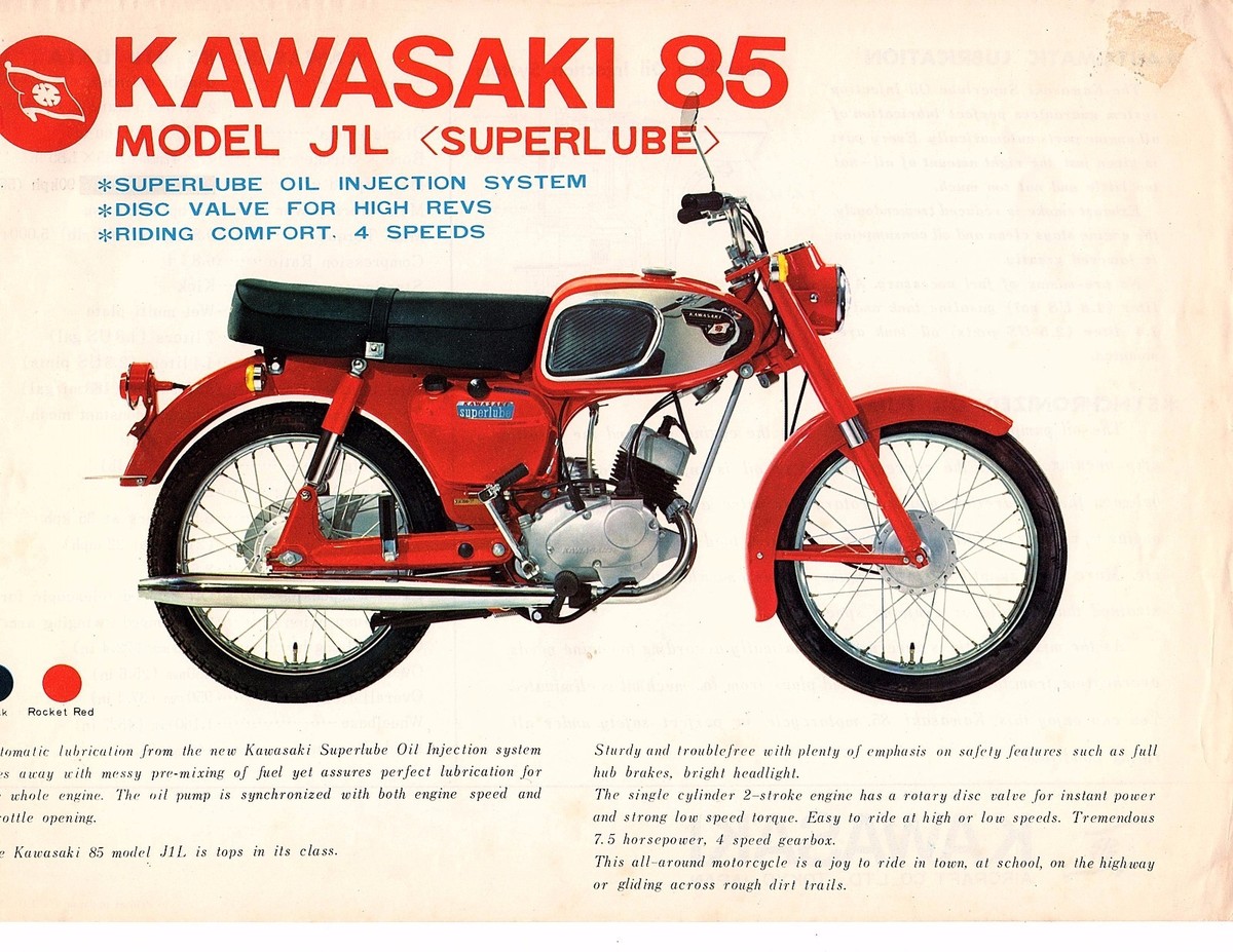 JOCHEN KLEIN 1967-1997 画集 1967 Kawasaki 85 model J1L(Superlube) motorcycle sales
