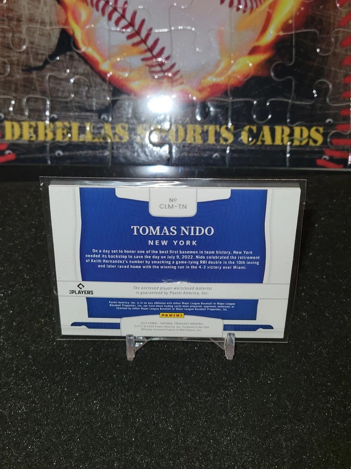 2022 Panini National Treasures Colossal Materials /99 Tomas Nido #CLM-TN - Image 2 of 2