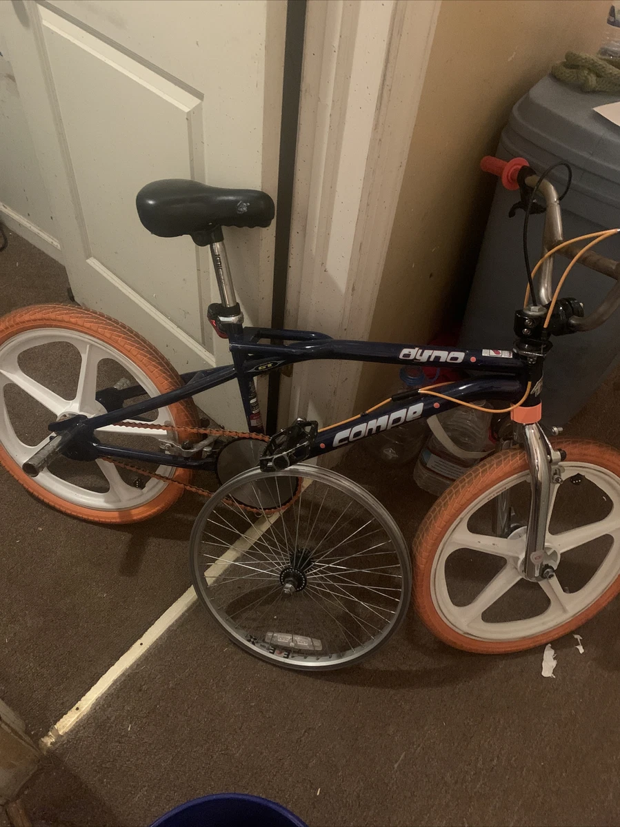 gt dyno bmx bike 20 inch skyway mags blue and orange frame rides very smooth