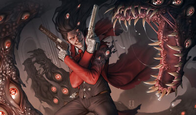 Anime alucard vampires the bird of hermes hellsing Playmat Gaming Mat Desk