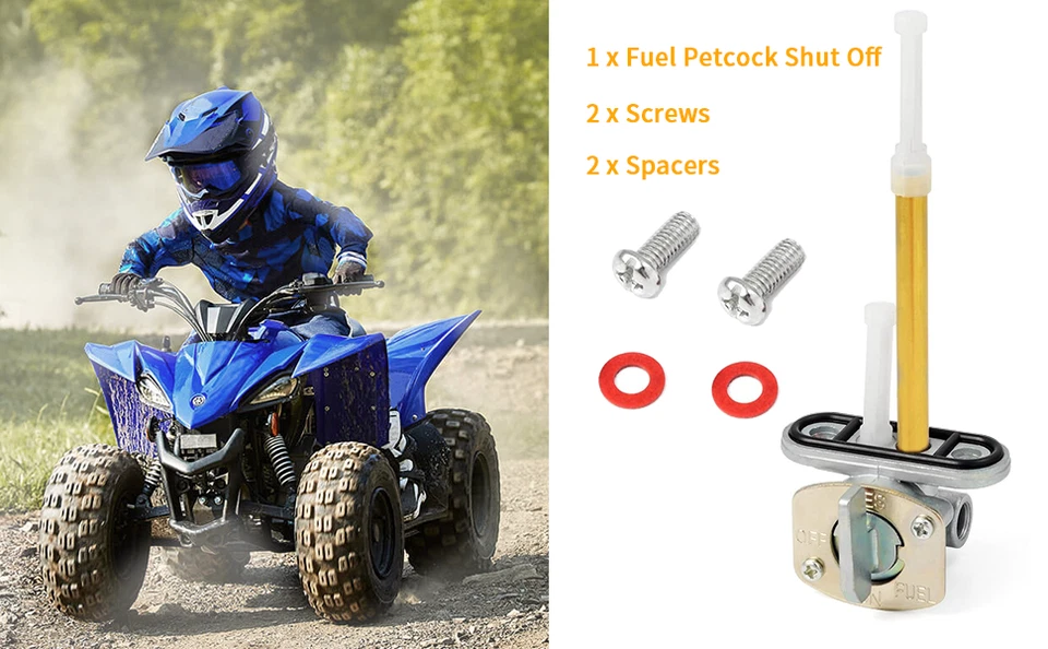 Interruptor de tanque válvula de combustible Petcock con tornillo de palanca para Yamaha TY350 TY 350 1985 1986 Foto 2 de 4