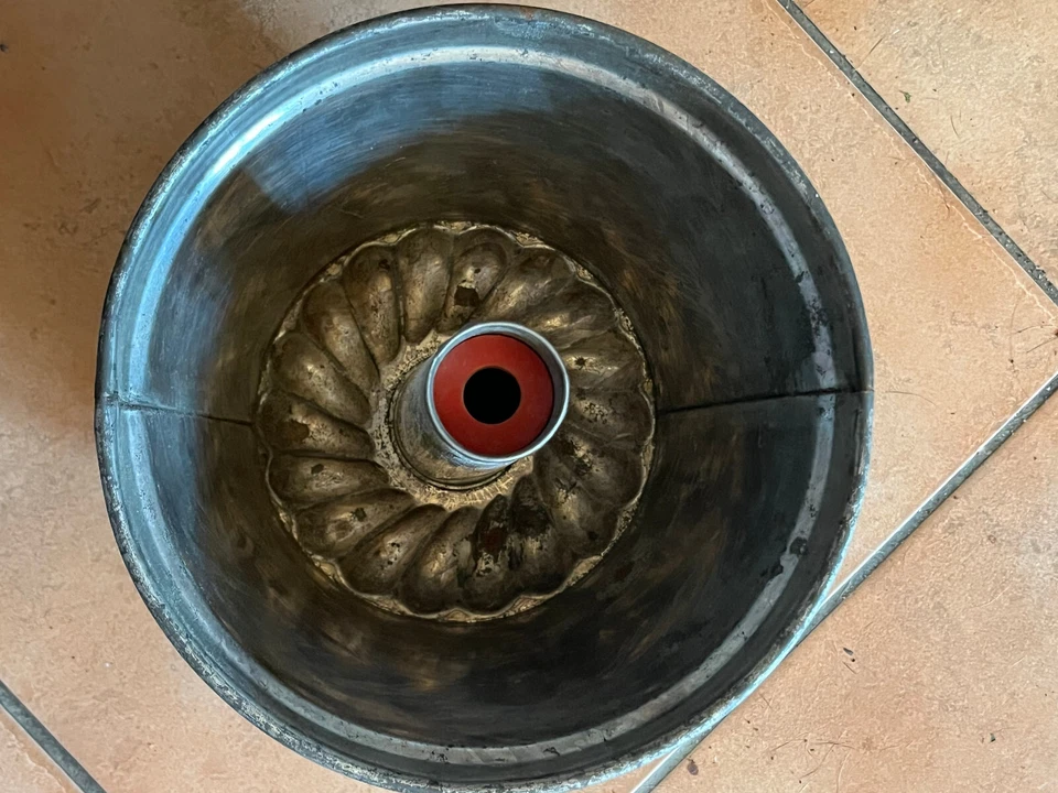 Puddingform - Vintage - Weißblech - gebraucht - Sammelobjekt - Wasserbad - Antik - Bild 3 von 4