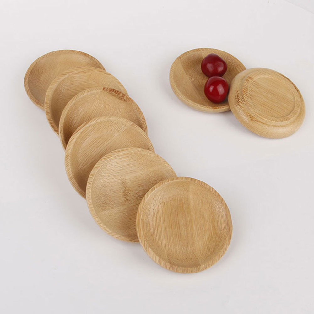 24 pcs Reusable Condiment Cups Soy Sauce Bamboo Dishes Dessert Dishes